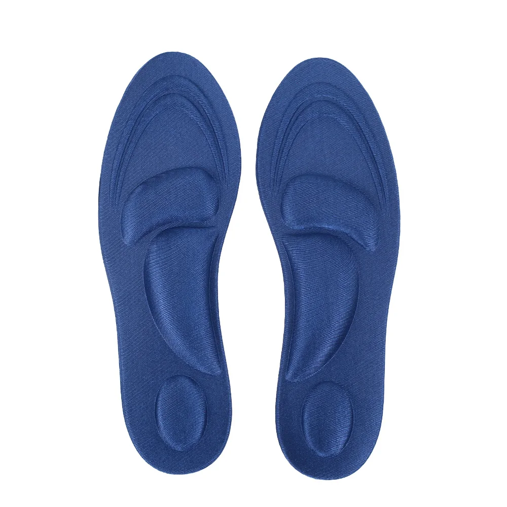 navy Comfortable Silica Gel Soft Motion 4D 2pcs Remove The Foot Healthy Healthcare Sponge Insole Orthotic Insole Sports Insole - Цвет: navy