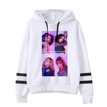 Черный розовый Kill This Love Harajuku Толстовка для женщин Ullzang Jennie Rose Lisa Jisoo мультяшная Толстовка Осенняя теплая Женская толстовка с капюшоном