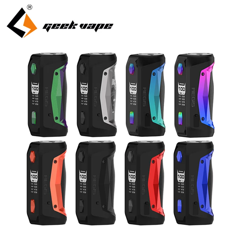 2 шт.! Оригинальный GeekVape Aegis Solo 100 Вт Vape MOD с новейшим чипсетом TC Box Mod Fit 510 бокс мод