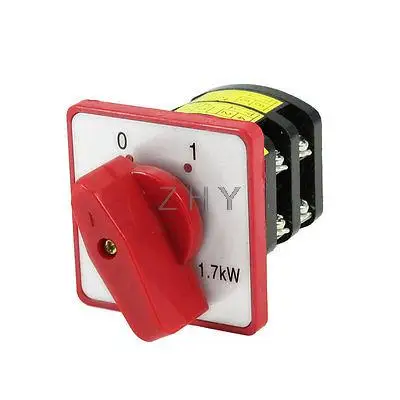 

AC 380V 1.7KW 10A ON/OFF 8 Screw Terminals Changeover Combination Switch
