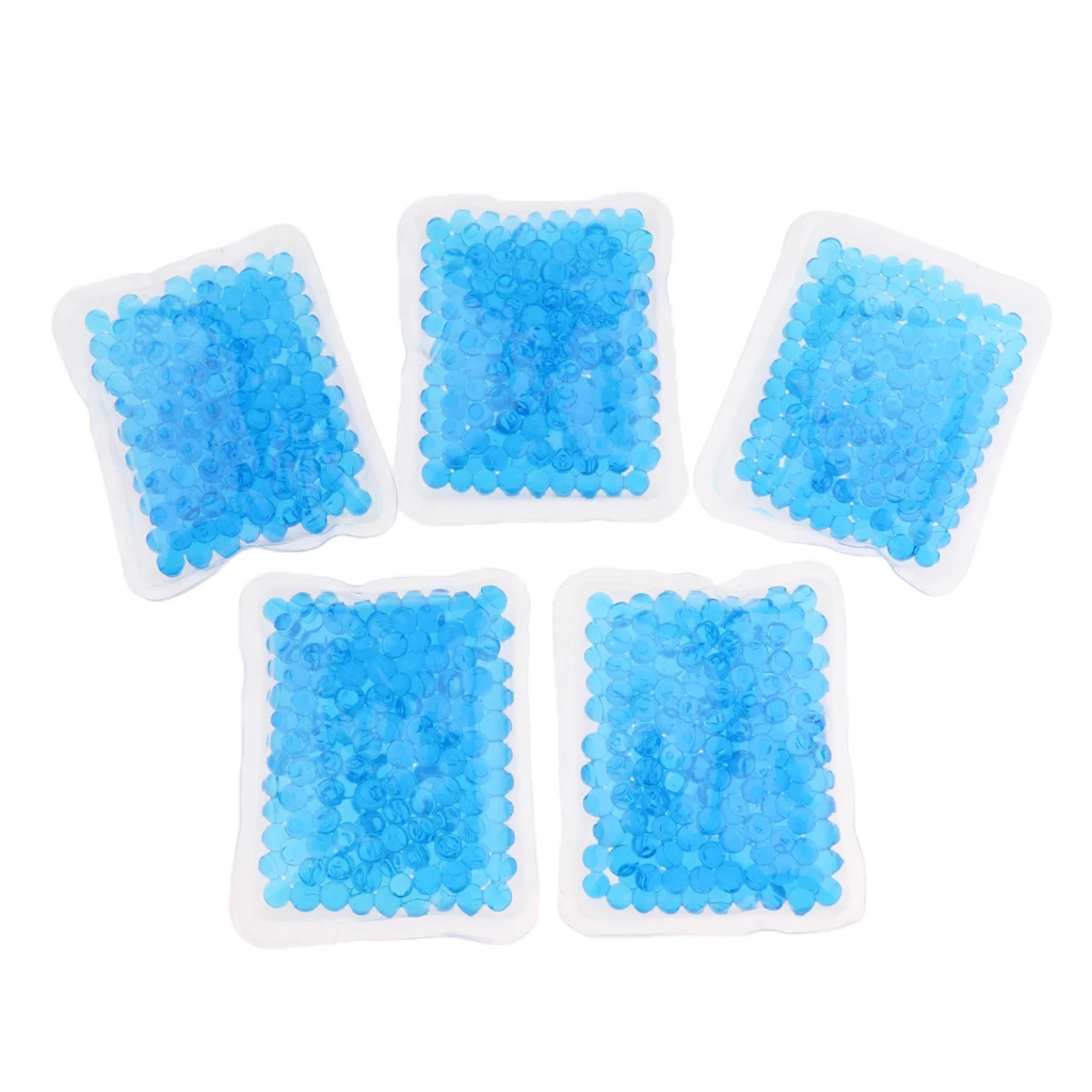 Blue 5 шт многоразовые гибкие гелевые бусины, Горячая Упаковка для спины, талии, плеч, шеи, лодыжки, колена и бедер - Цвет: Blue
