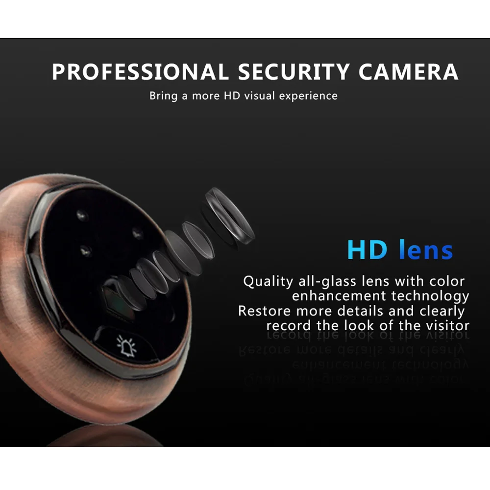 

Wireless Video Voice Doorbell Night Vision PIR Motion Sensor Wide Angle HD Doorbell Hi 888