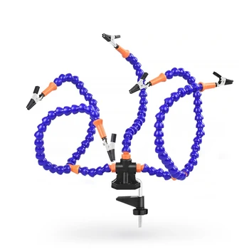 Desk Clamp Soldering PCB Holder Tool Crafts Repair Helping Welding Station Soldering Third Hand Tool Kit car folding key pcb repair fixture pcb holder work station platform fixed support clamp steel pcb board soldering repair holder