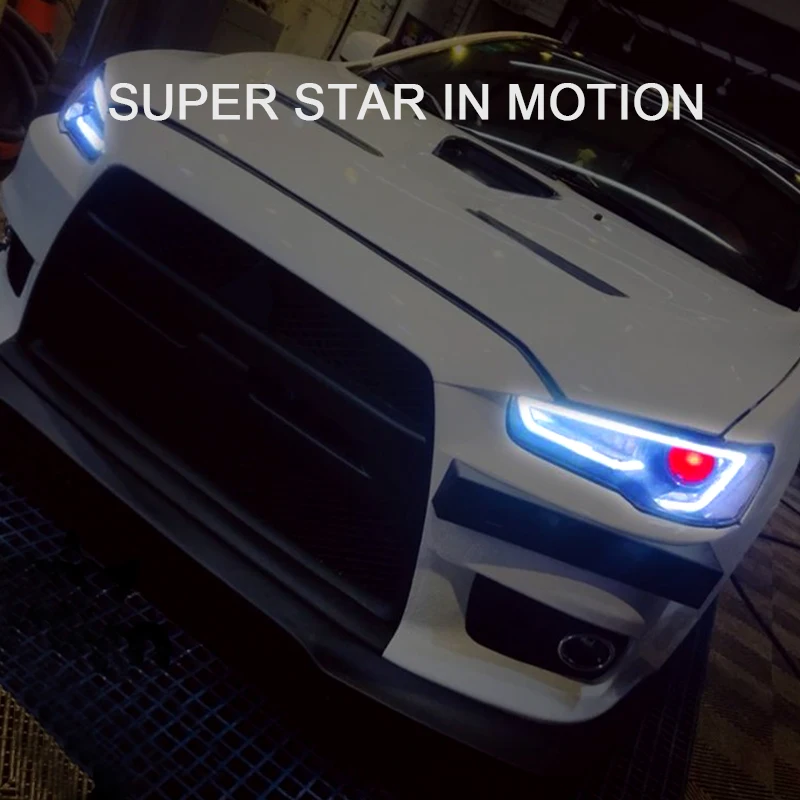 CNSUNNYLIGHT для Mitsubishi Lancer EVO X 2008 2017 Автомобильные фары в сборе LED DRL сигнал поворота Xenon