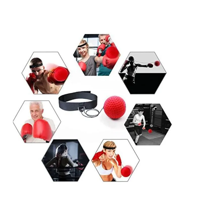 Basic style-black - Ballon de combat réflexe avec bandeau, équipement