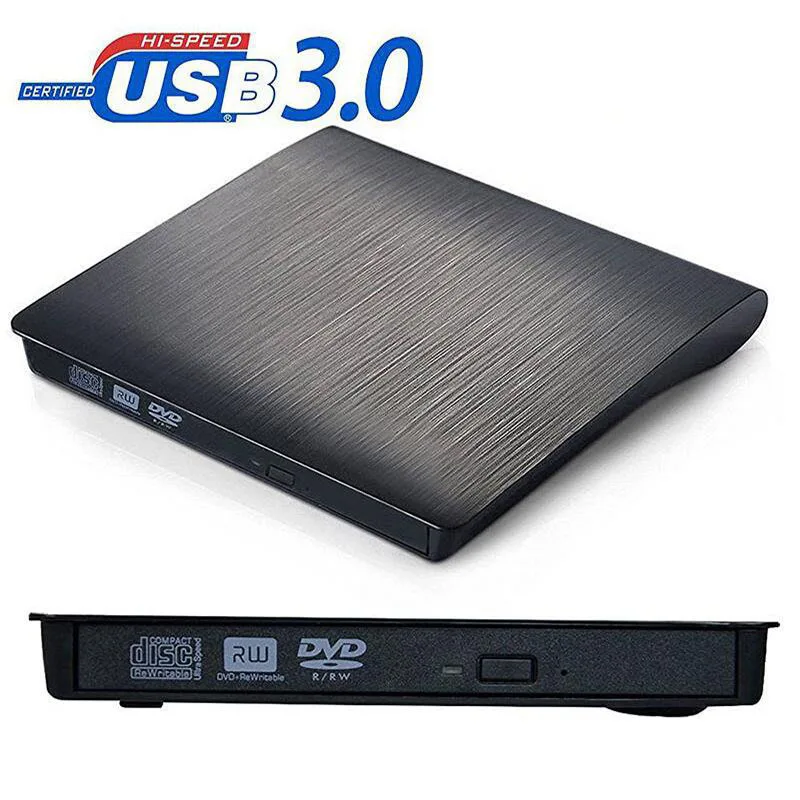  USB 3.0 External Drive DVD-ROM CD-RW DVD-RW Burner Player Portable Reader Slim for Windows7/8/10 La