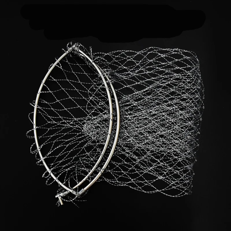 Нейлоновые ПЭ плетеные рыболовные сети рыболовные снасти Складная ромбовидная сеть Глубина отверстия складные погружные сети все для рыболовных продуктов