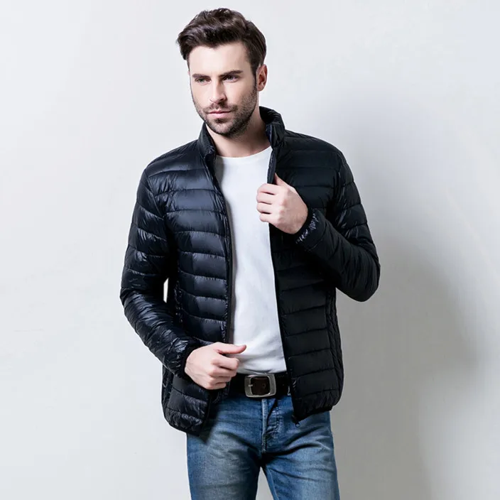 Chaqueta ultraligera para hombre, abrigo transpirable resistente al agua y al viento, de talla grande, Otoño e Invierno