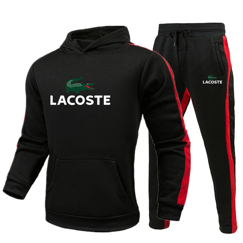 Lacoste- Autumn New Hoodies Sweatshirts Sporting Sets Men's Tracksuits Two Piece Hoodies+Pants 2pcs Sets Men Clothing Set Lacoste- Autumn New Hoodies Sweatshirts Sporting Sets Men's Tracksuits Two Piece Hoodies+Pants 2pcs Sets Men Clothing Set