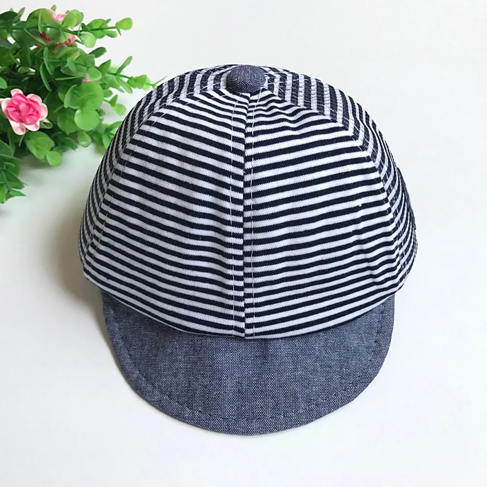 Spring Summer Baby baseball cap Baby Hat Cute Casual Striped Soft Eaves Kids Baby Boy Girl Beret Caps Girls Sun Hats