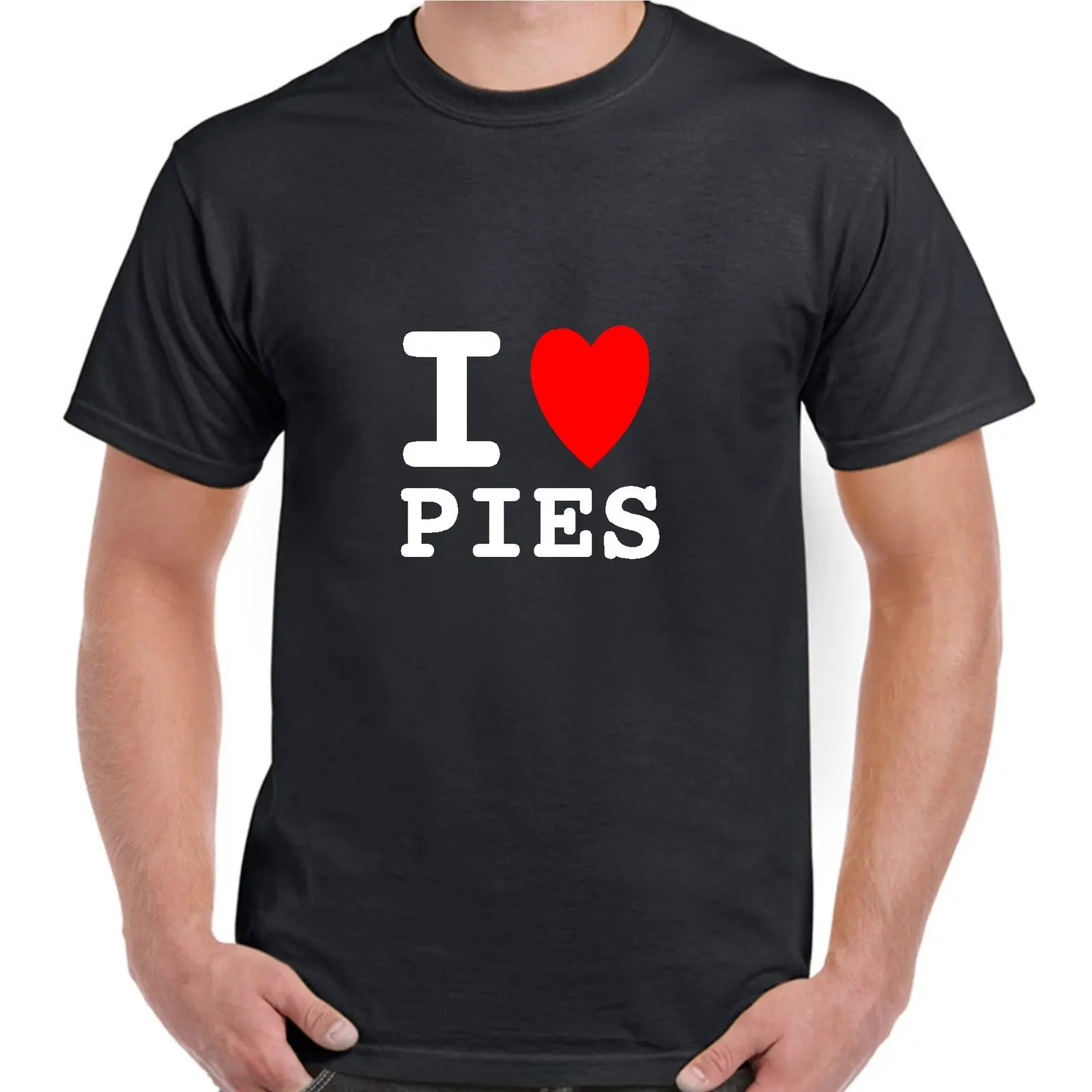 

I heart love PIES T shirt BNWT choose colours fun retro novelty stag party Short Sleeve Tee Shirt Free Shipping cheap wholesale