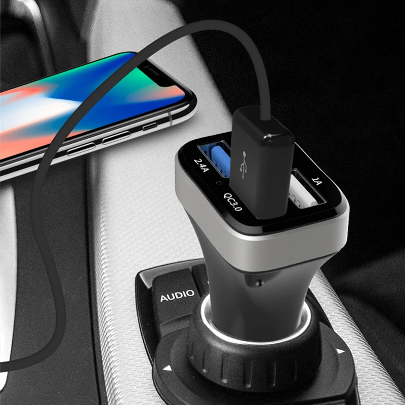 4 USB порта Quick Charge 3,0 умный адаптер питания для iPhone samsung huawei Xiaomi для грузовика автомобиля зарядка с 4 телефона автомобильное зарядное устройство