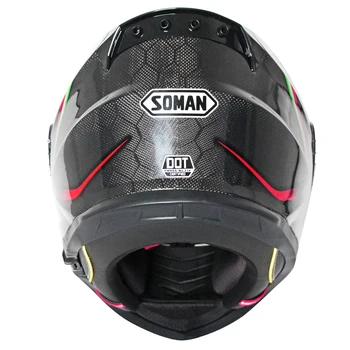 

Soman SM-X7 Dot Approved Vintage Motorcycle Snake Pattern Carbon Fiber Helmet capacete moto Full Face Motorbike Helmets