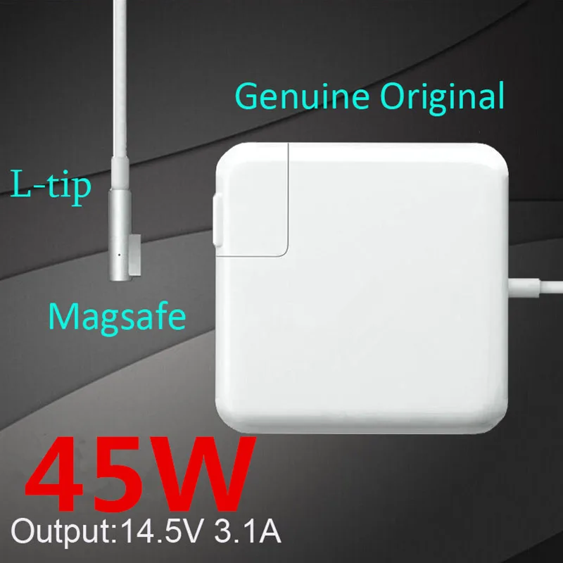 

NEW! With LOGO OEM L-tip 45W Laptop MagSaf* Power Adapter Charger For Apple MacBook Air 11'' 13'' A1304 A1369 A1370 A1374