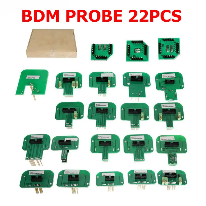 Высокое Качество Алюминиевая Рамка BDM с 22 адаптерами работает для BDM100/KESS/KTAG/KTM Dimsport - Цвет: 22PCS