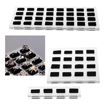 Ceny Moda Przezroczysty Akrylowy Pudełko Do Przechowywania Biżuterii Na Pierścionki Taca Na Zastawę Wizytówką