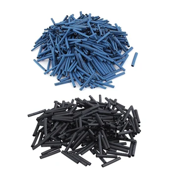 

600Pcs 2mm/2.5mm/3mm 2:1 Heat Shrink Tube Sleeving Wrap Wire Kit Blue & 240Pcs Wire Wrap Sleeve 3mm Dia 30mm Long Heat Shrink Tu