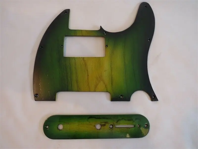 

Hand-made brown color Ailanthus wood Telecaster Guitar Tele Pickguard Set #4877