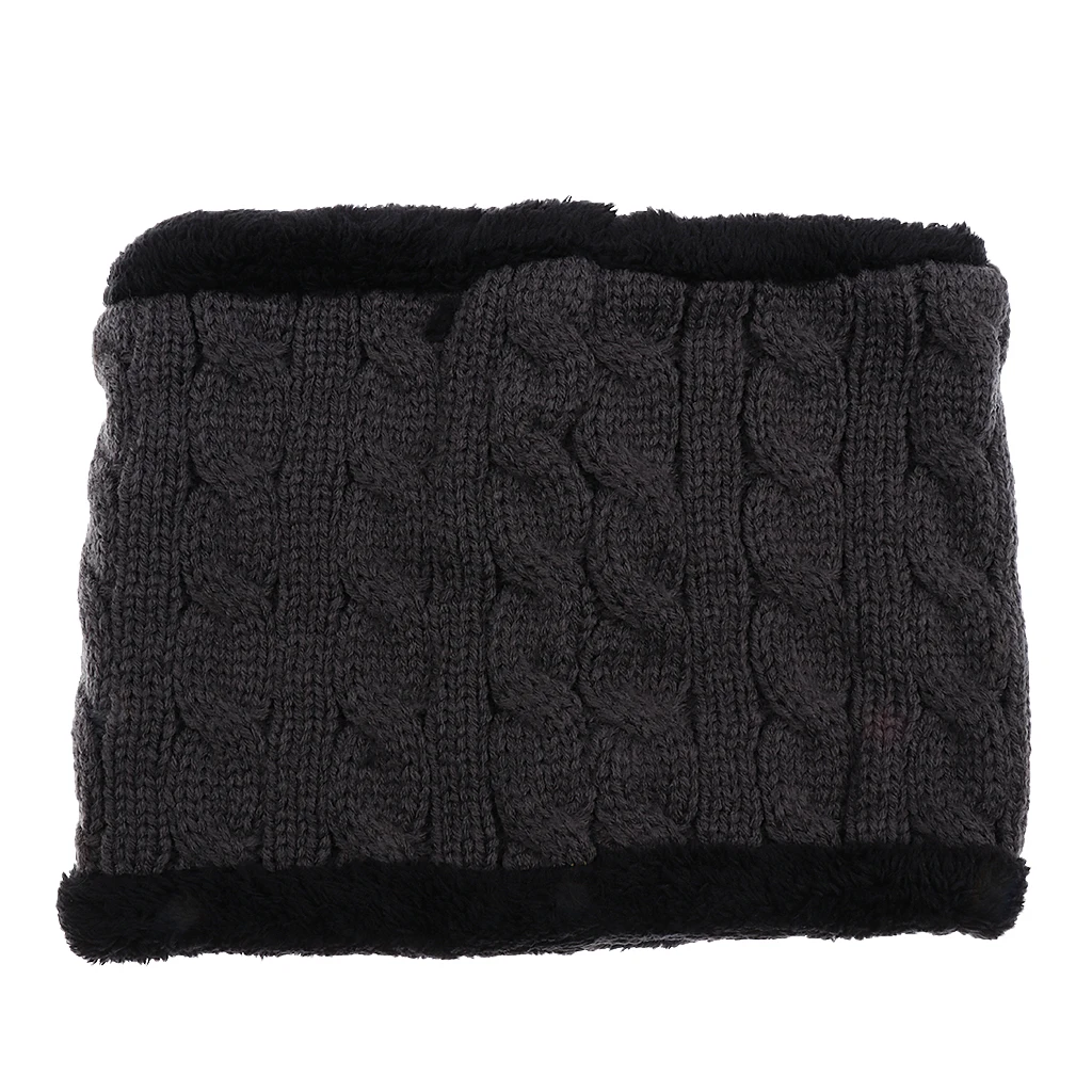 2PCS Men's Women's 2 Sided Beanie Winter Warm Knit Ski Knitted Scarf Hat Windproof Couple Hat Slouchy Hats with Pom Scarves