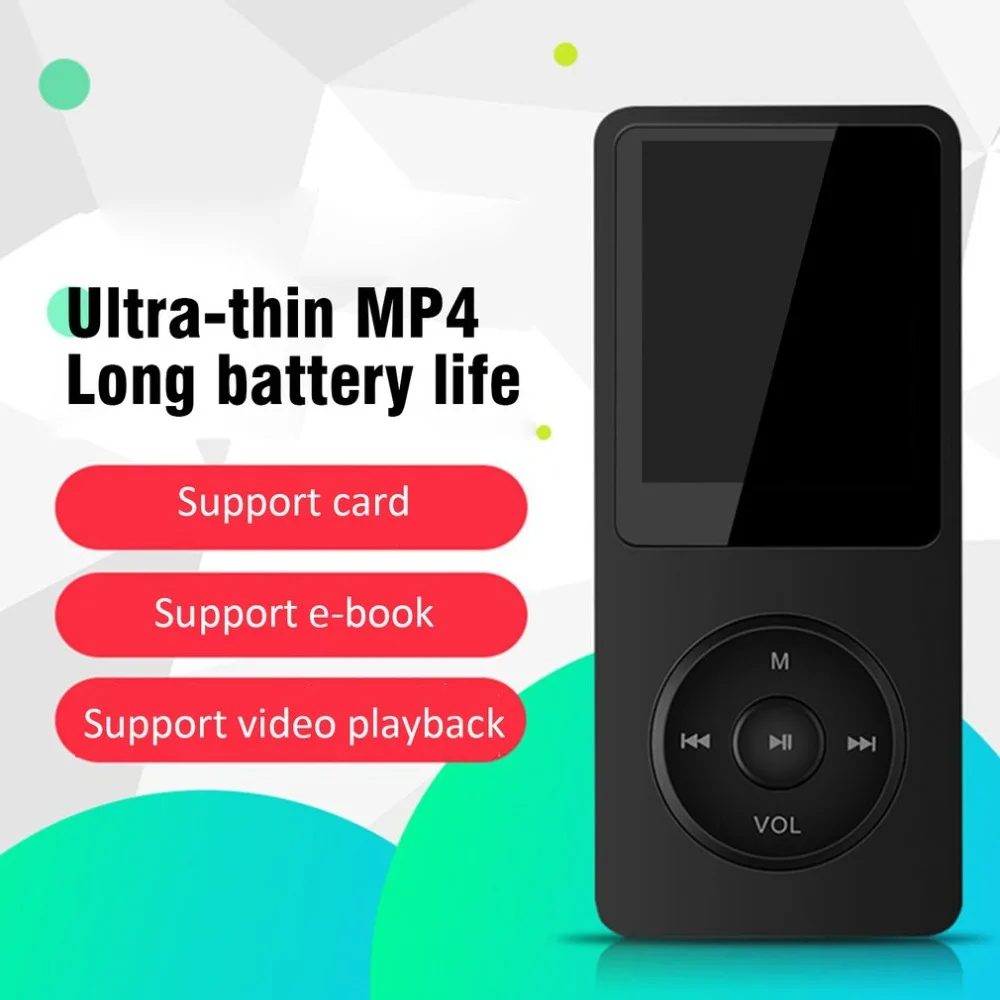 Ультратонкий MP3-плеер колонки может воспроизводить 80H Lossless портативный walkman с радио FM Запись Hi-Fi Musik плеер