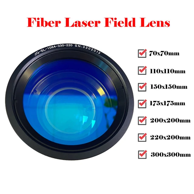 200x200mm Lentille Optique de Remplacement pour Marqueurs Laser à Fibre