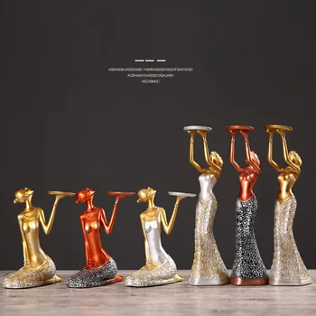 

[HHT] NORDIC RETRO CANDLE HOLDER BEAUTY SCULPTURE TABLE WINE CABINET HOME DECORATION ROMANTIC CANDLELIGHT DINNER FURNISHINGS