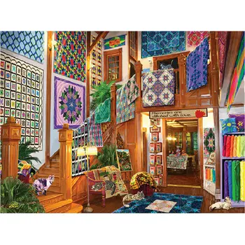 

2020 DIY 5d Diamond Painting cross stitch Home Decoration rhinestones Mosaic Pattern Full square Diamond Embroidery Shop scenery