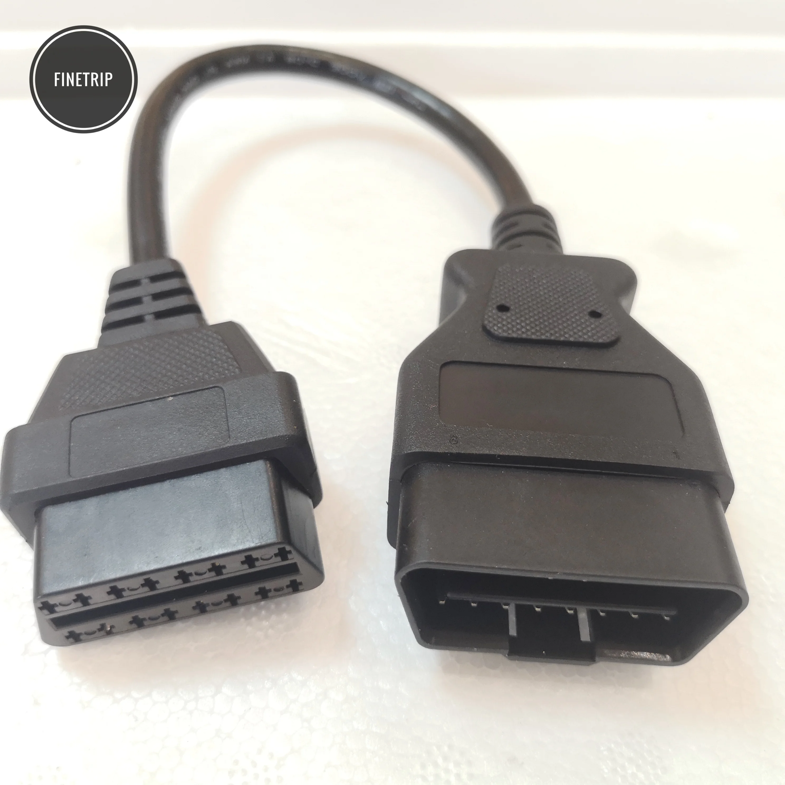 30cm 16 Pin Male to Female OBD II OBD2 Extension Cable Diagnostic