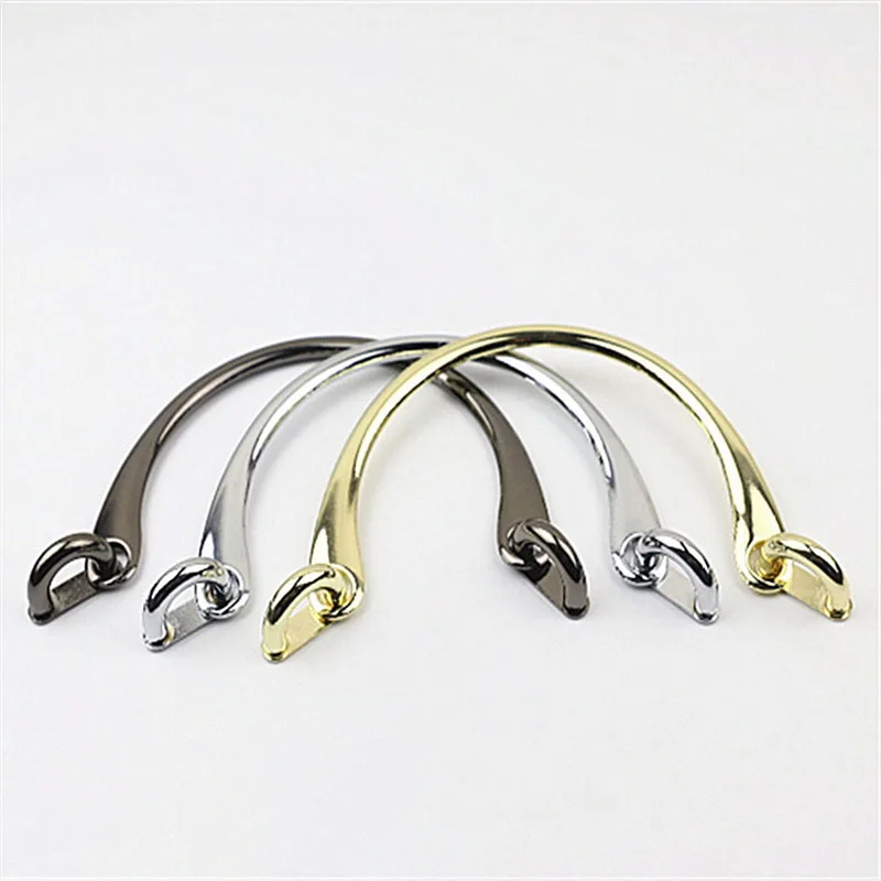 10Pcs 12cm Metal Bag Handles Handbag Replacement Handle Ring Clasp Clutch Crossbody Bags Accessories DIY Leather Craft