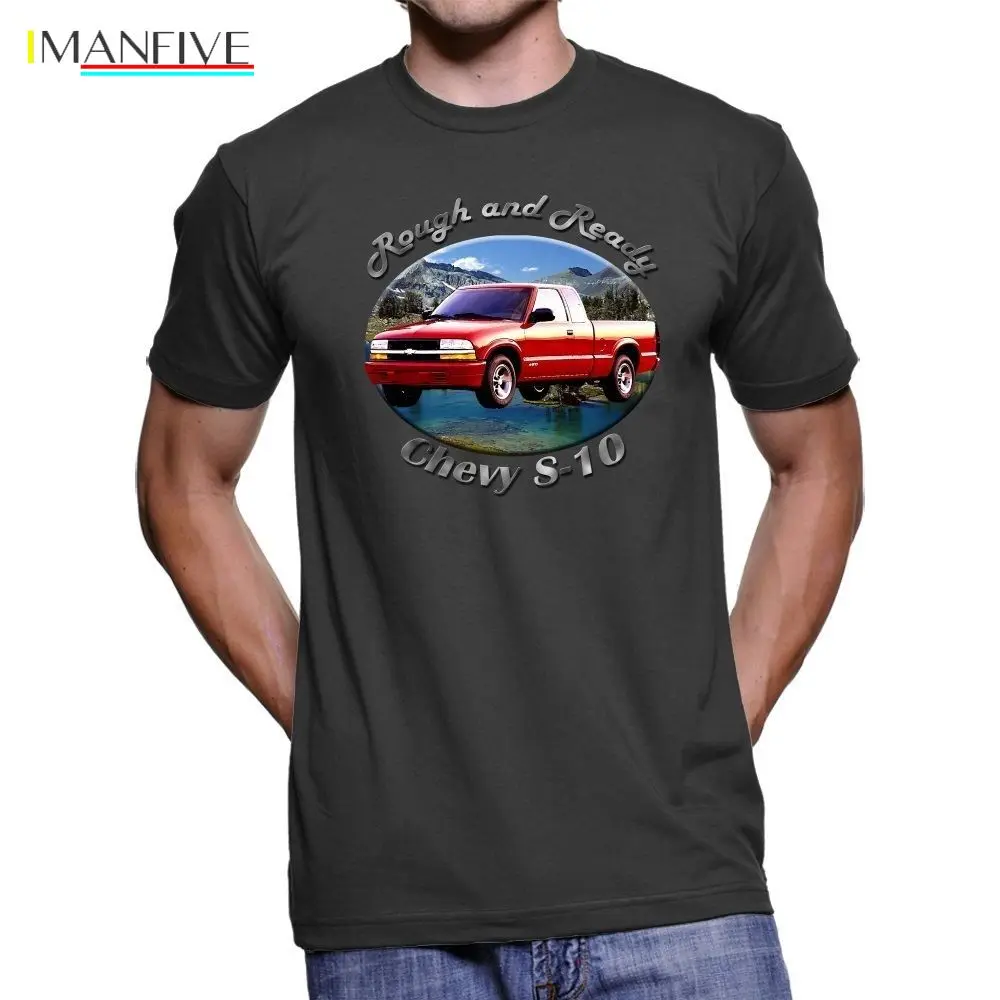 Новая летняя модная мужская футболка Chevy S-10 грубая и готовая Мужская Темная футболка