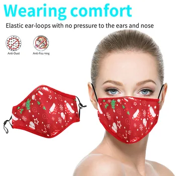 

Christmas Print Mouth Masks for Protection Face Mask Washable Earloop Mask mascarillas masque Health Care breathable Face Mask