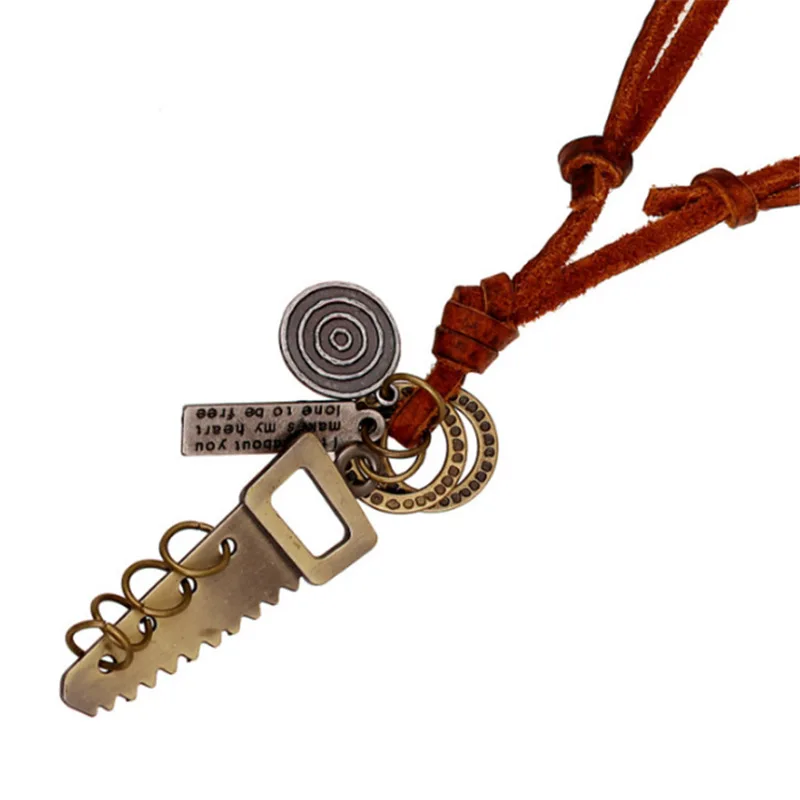 

Europe And America Fashion Star Big Brand Hot Selling New Style Cool Street Snap Retro Genuine Leather he jin ju Necklace Access