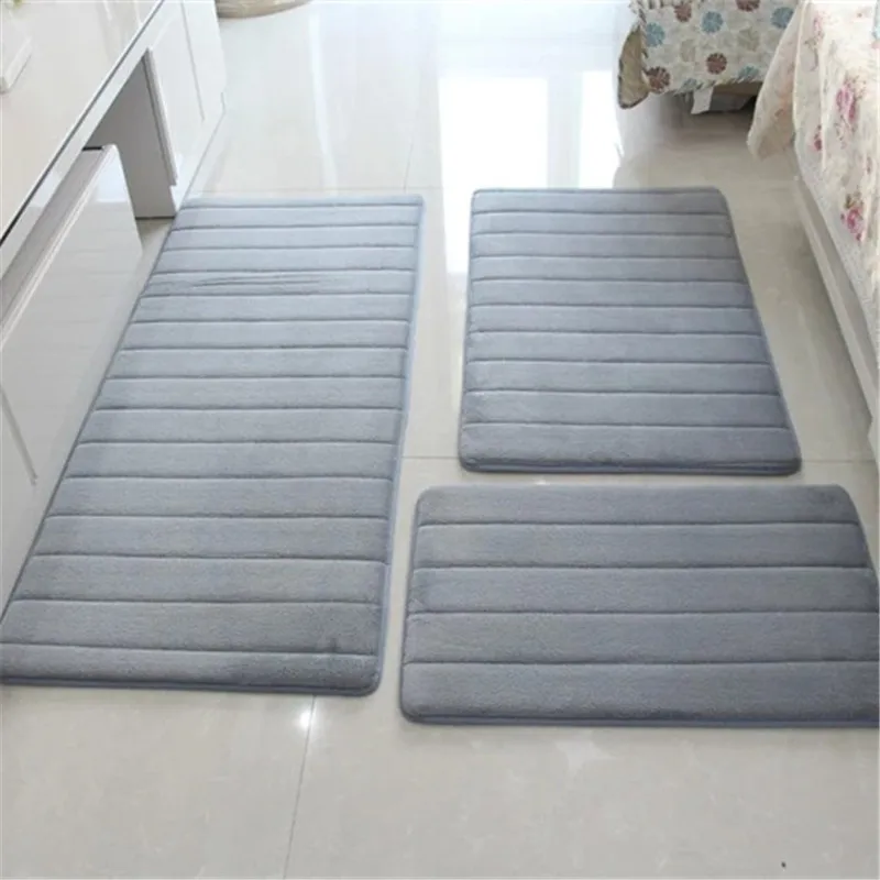 Bathroom Mat Floor Carpets Anti-slip Bath Mat Doormat Living Room Kitchen Rugs and Carpet Memory Foam 3pcs/set Foot