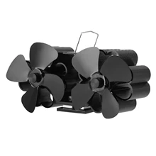 Calor alimentado 8 lâmina de madeira fogão ventilador tubo de combustão pendurado lareira ventilador para casa fogão a lenha acessório distribuição calor