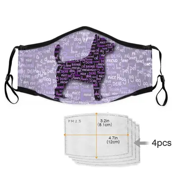 

Fashion Anti-dust Face PM2.5 Mouth Mask Windproof Adjustable Seamless dog printing Dust Mask face masks for germs air pollution