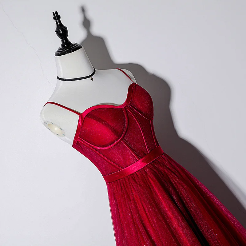 Это Yiiya платье для выпускного вечера Элегантное платье без бретелек vestidos de gala размера плюс без рукавов Бордовое платье женские вечерние платья OY177