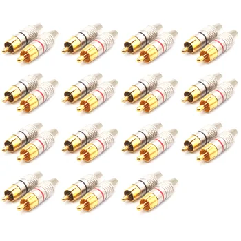 

RCA Plug o Video Locking Cable Connector Gold Plated-30 Pcs