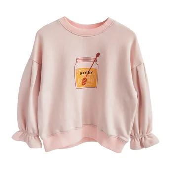 

Baby Girl Pink Cotton Tops Autumn Winter Cute Cartoon Long-sleeve Hoodie Casual Children's Warm Sweater Kids Clothes