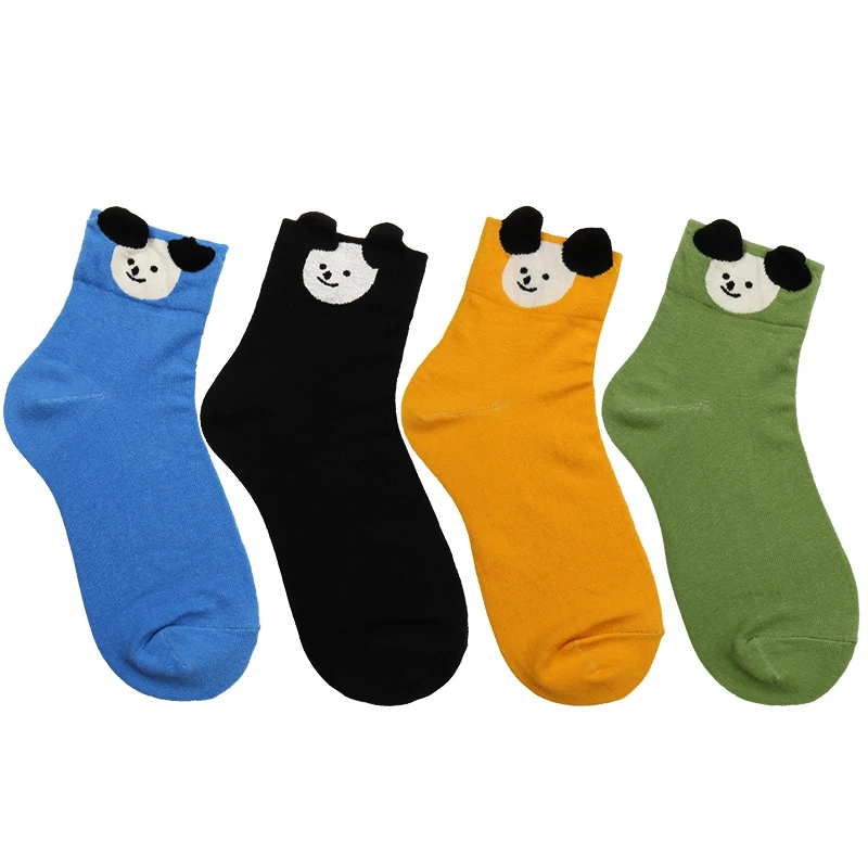 

Latest Original Design Women Short Thin Socks Lovely Cute 3d Ears High Quality Combed Cotton Fashion Socks Kawaii Girls 5 Pair