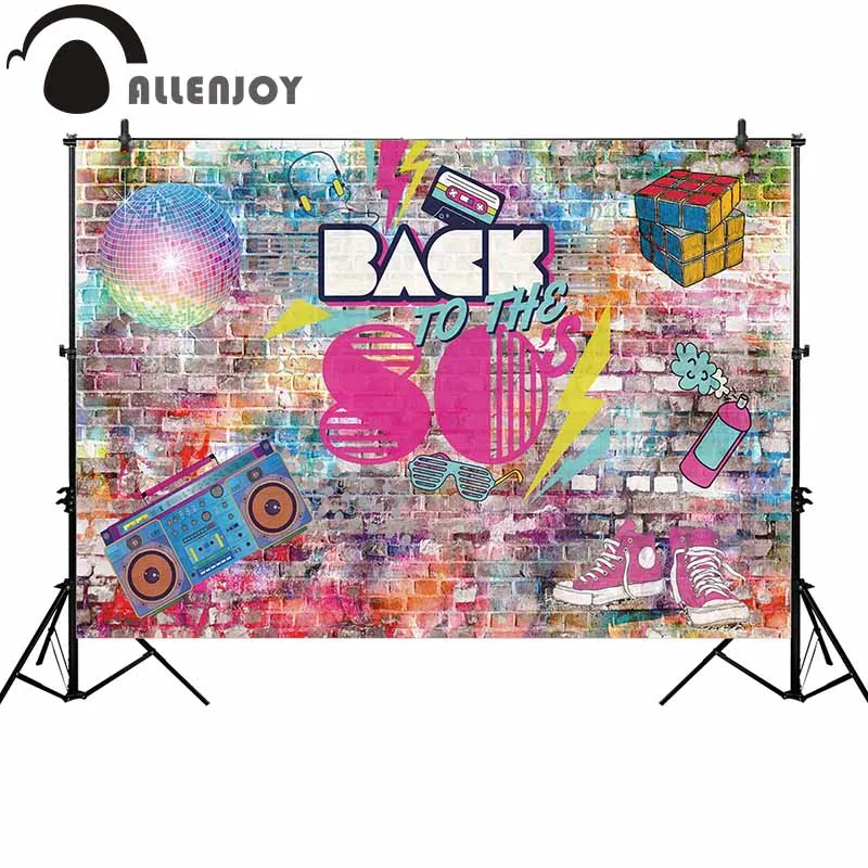 Allenjoy снова в 80 е кирпифон чный настенный пигмент граффити радио обувь музыка