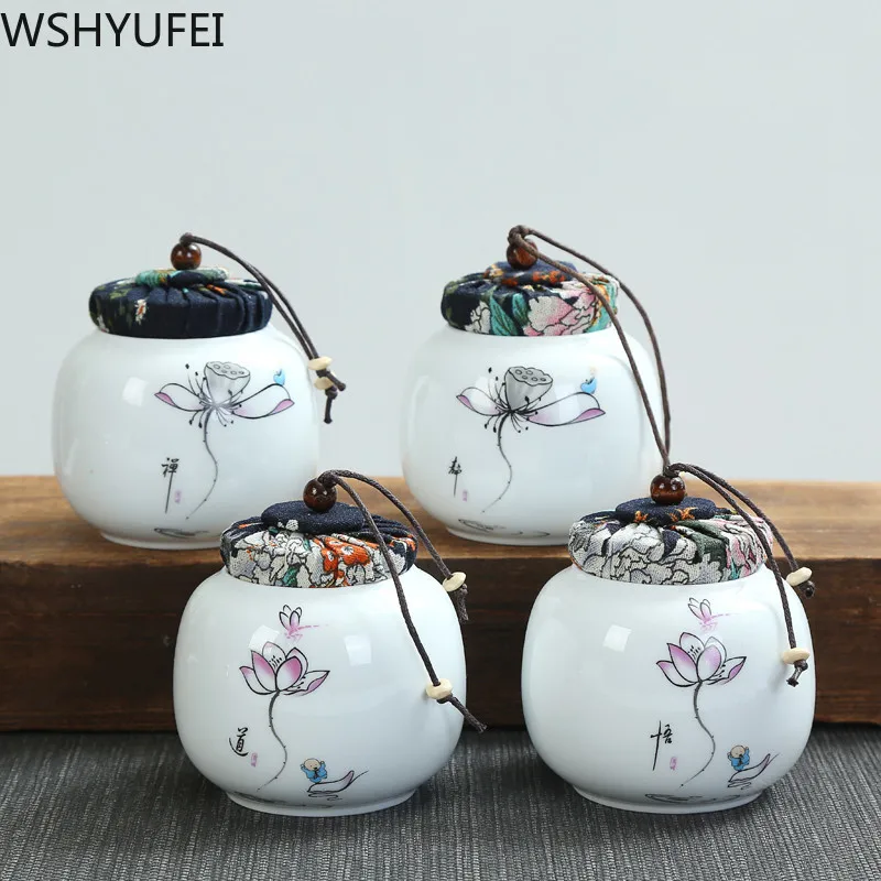 1PCS storage tank teapot canned Pu'er stoneware oolong tea travel Tea