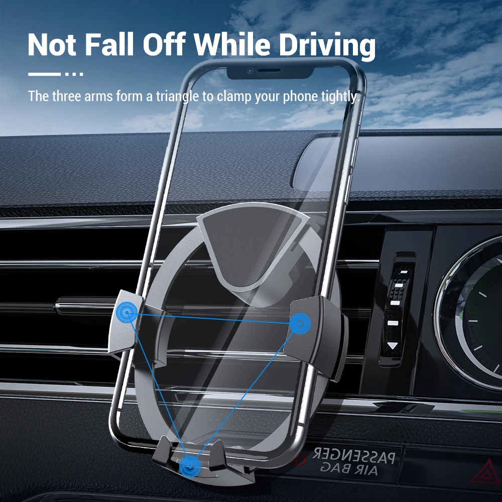  TOPK Schwerkraft Auto Telefon Halter für iPhone 8 7 6 plus 11 Telefon GPS Stand in Auto Air Vent Cl