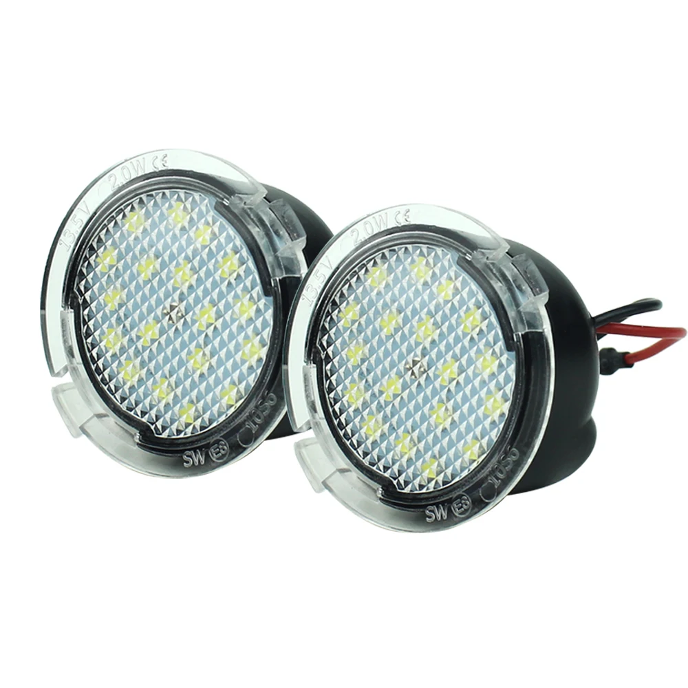 Car Rover Full LED Side Mirror Puddle Light Assembly With 6000K Xenon White Replacement For Ford F-150 Expedition Explorer Edge |