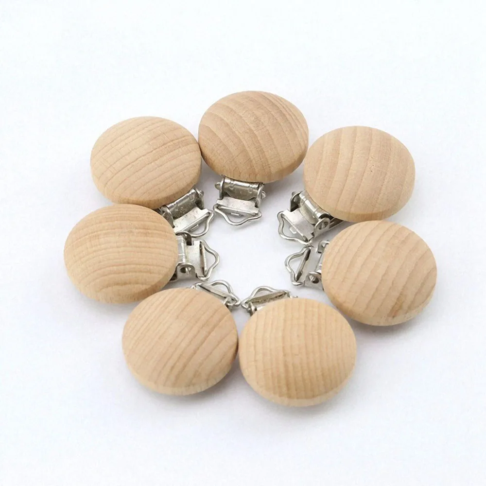 Good Buy Wooden Baby Pacifier-Holder Beads Dummy-Clip Infant Feeding-And-Care 2/5pcs OLEMgxJ9