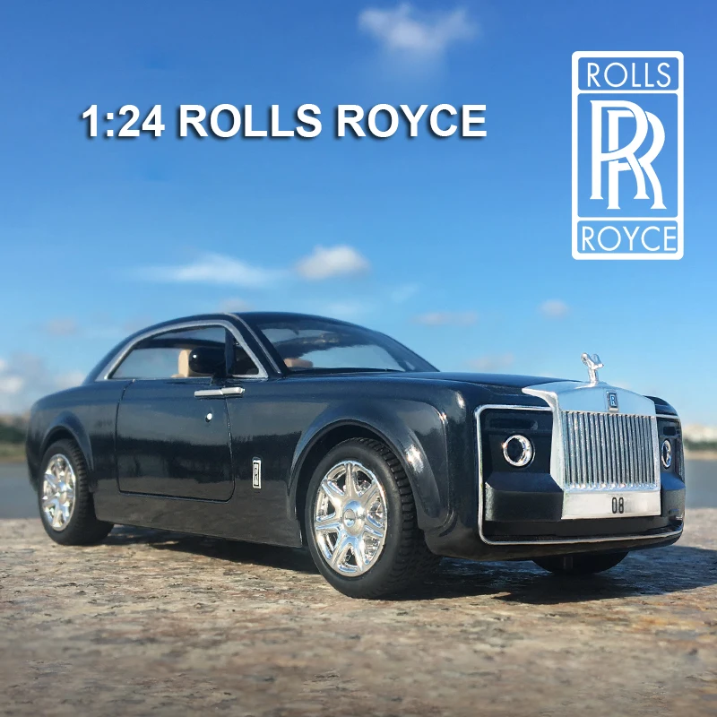 1:24 литые игрушечные машинки Rolls Royce Huiying phantom модели автомобилей металлическая модель Звук Свет оттяните назад для детей автомобили Миниатюрные
