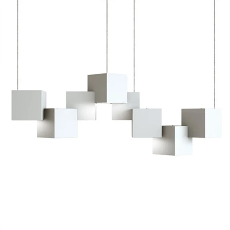 Magic Cube New Simple Creative Living Room Lamp Northern Europe Post Modern Bedroom Study Bar Hall LED Pendant Lamps Magic Cube New Simple Creative Living Room Lamp Northern Europe Post Modern Bedroom Study Bar Hall LED Pendant Lamps