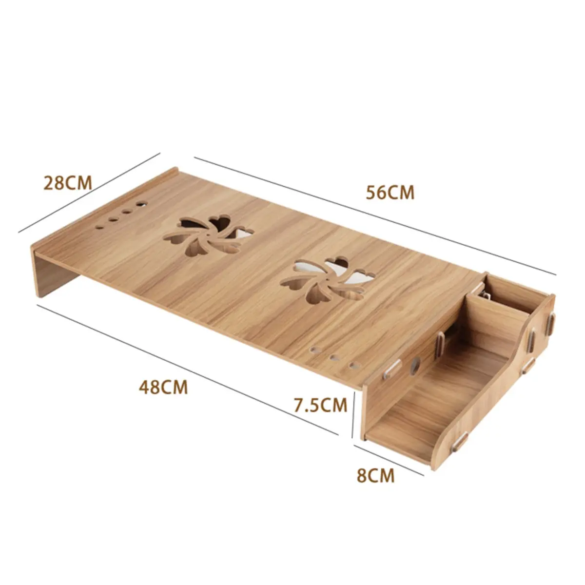  Wood TV Computer Monitor Stand Riser Laptop Shelf Desk Organizer Holder Keyboard Storage Desktop St