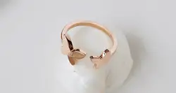 2018 новый корейский Уникальный дизайн серебряное кольцо с бабочкой личность розовое золото для женщин модные стиль ювелирные изделия