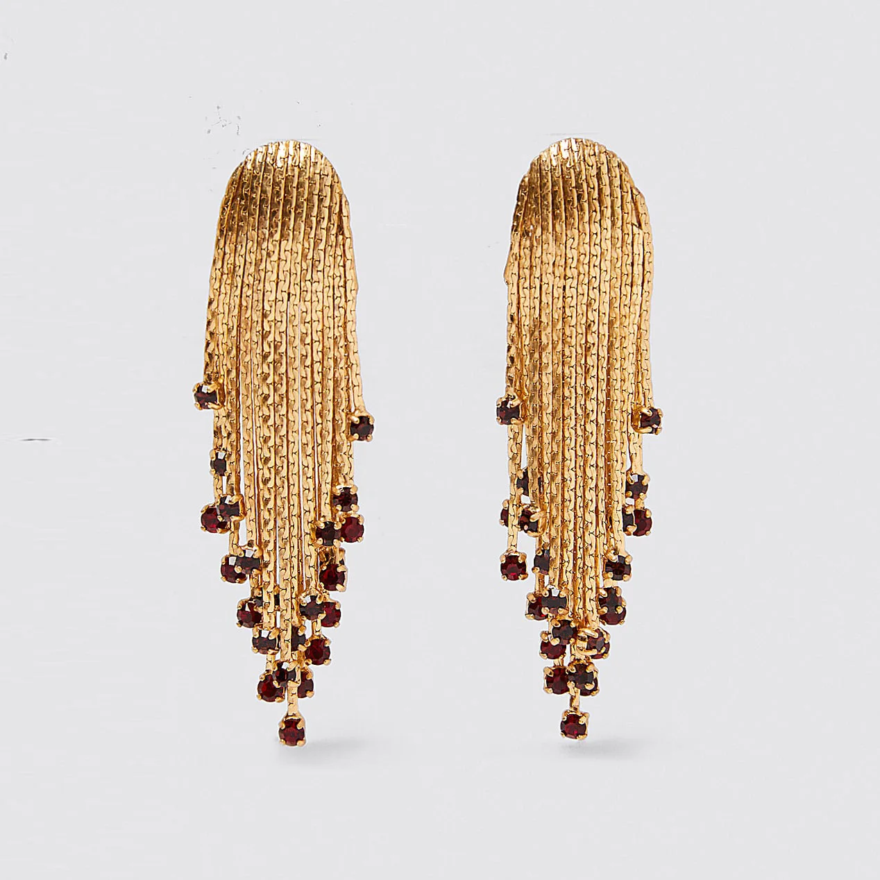 Girlgo ZA красочные Цирконий, длинные серьги в виде капли, Для женщин сверкающий камень капля Brincos Vintage металлической цепью заявление ювелирные изделия