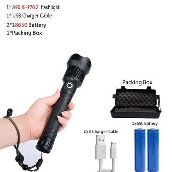 

Flashlight Torch Lamp Portable Mini P70 Rechargeable Flashlight 30W 20W USB Charging P50 Photoelectric Flashlight